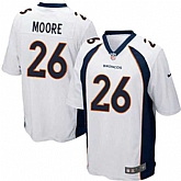 Nike Men & Women & Youth Broncos #26 Moore White Team Color Game Jersey,baseball caps,new era cap wholesale,wholesale hats